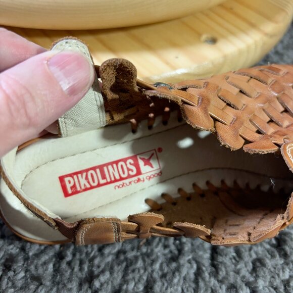 Pikolinos Shoe Romana Slingback Gladiator Sandals Womens Size 8 Brown Leather